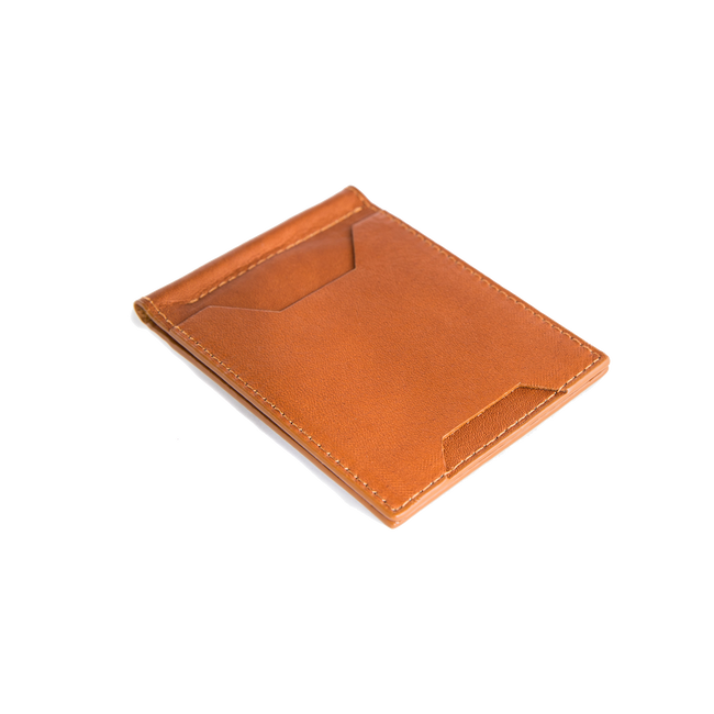 Leather Money Clip, Tan