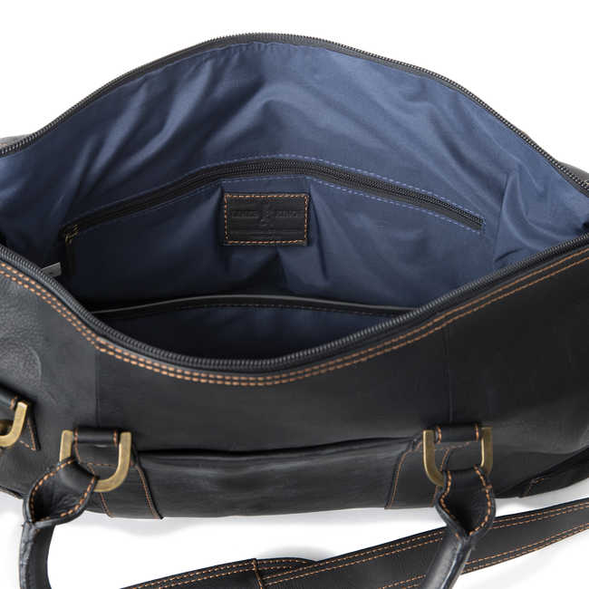 Highlander Leather Duffel, Black