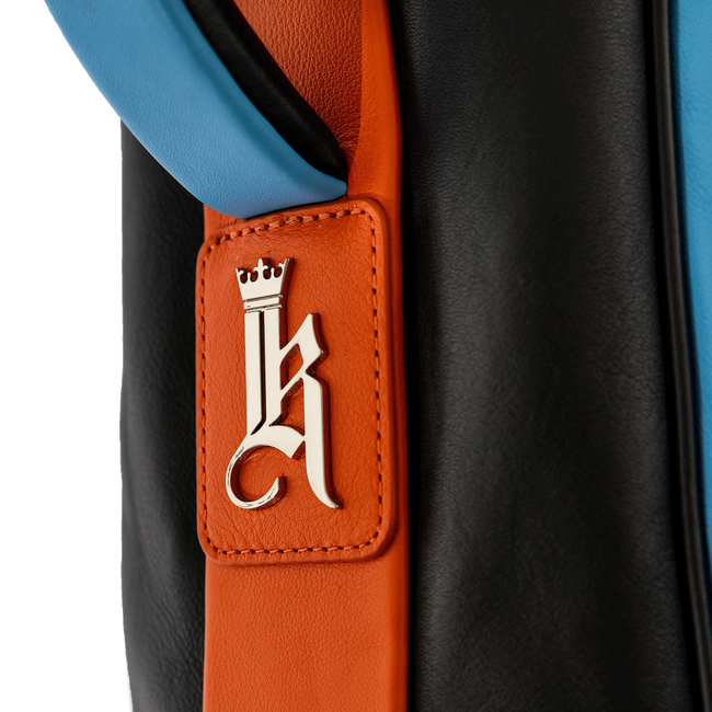 Monaco Stand Bag, Black / Orange / Sky Blue