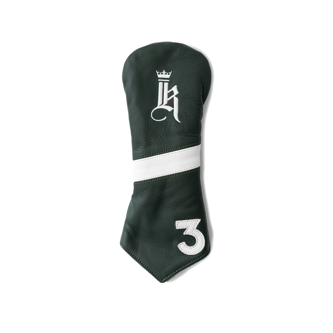 Tilted Headcover, Green / White