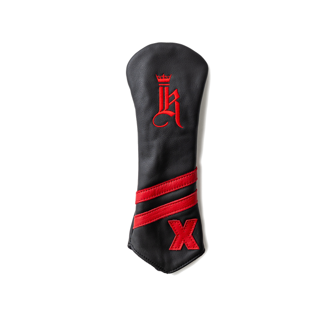 2-Stripe Head Cover, Black / Red