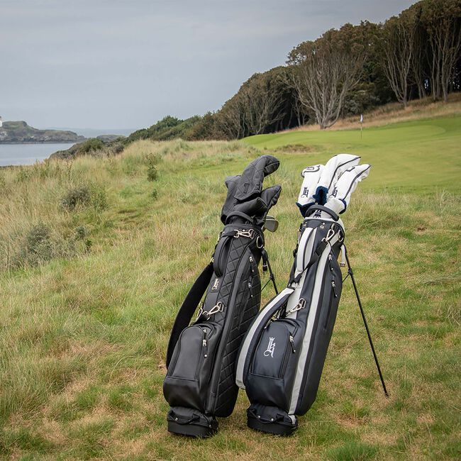 The Links Stand Bag, Navy / White