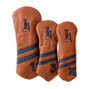 2-Stripe Head Cover, Tan / Navy