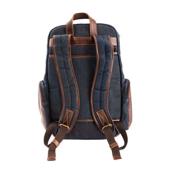 Navy Wax Canvas Convertible Backpack 2.0