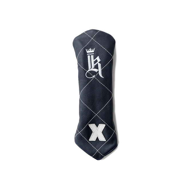 Diamond Headcover, Navy / White Stitch