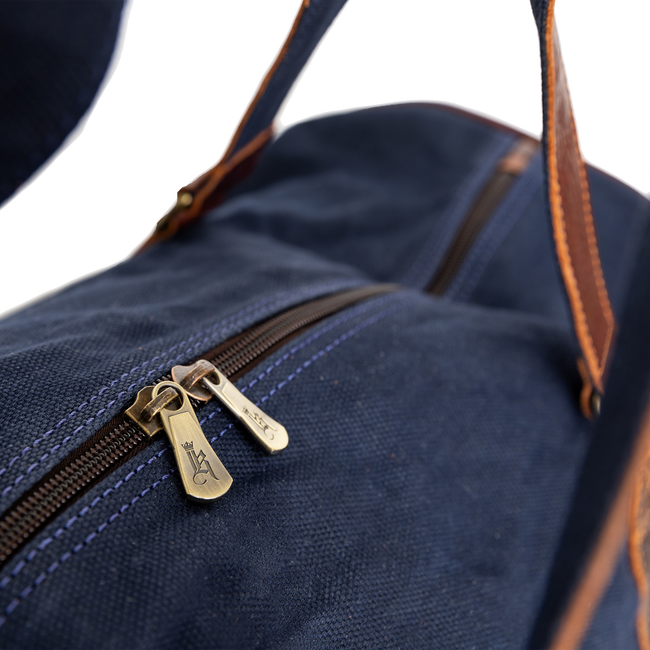 Waxed Canvas Duffel Bag, Navy