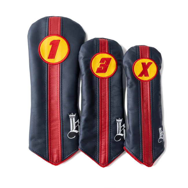 Racer Head Cover, Navy / Red/ Yellow