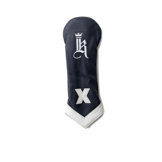 Chevron Head Cover, Navy / White