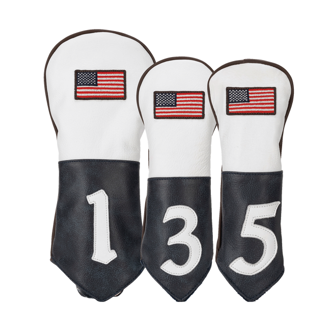 USA Special Edition Headcovers, Denim / White / Caf&eacute;