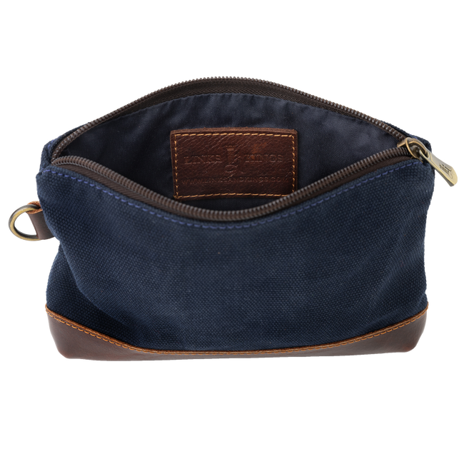 Waxed Canvas Pouch, Navy