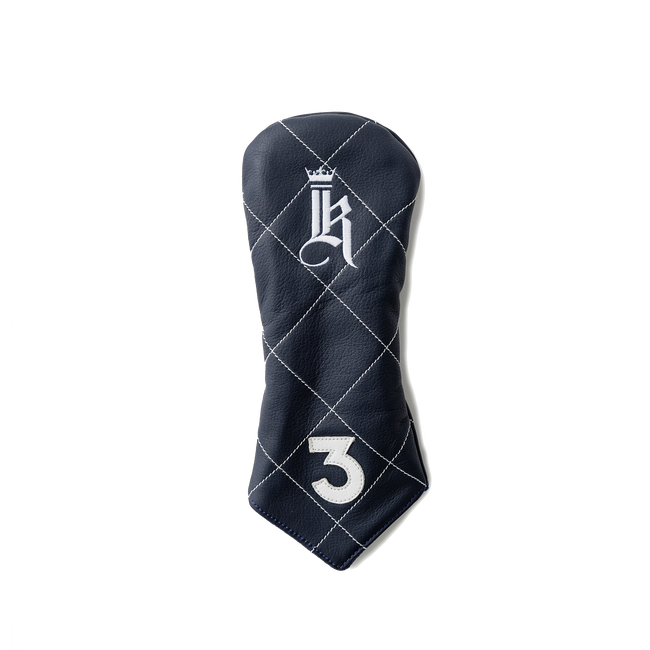 Diamond Headcover, Navy / White Stitch
