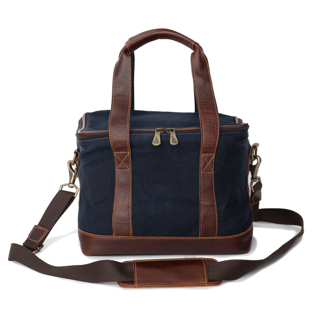Waxed Canvas Cooler Bag, Navy