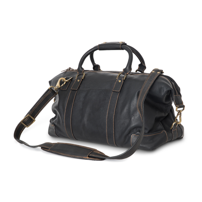 Highlander Leather Duffel, Black