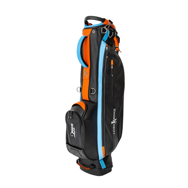 Monaco Stand Bag, Black / Orange / Sky Blue