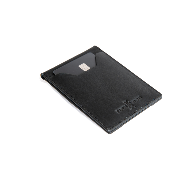 Leather Money Clip, Black