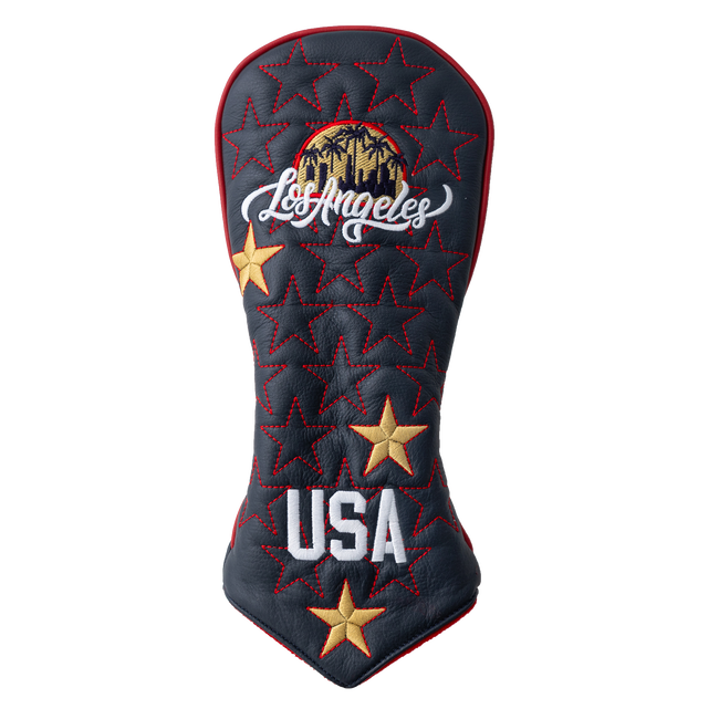 Limited Edition LA USA Driver Head Cover, Red / White / Blue