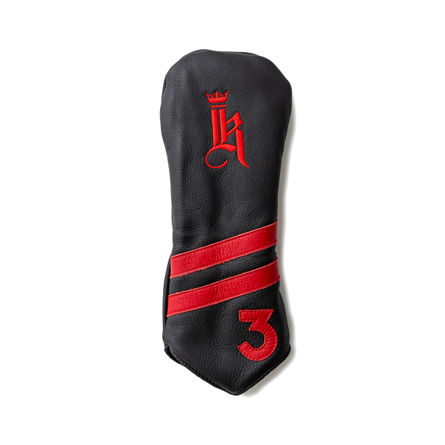 2-Stripe Head Cover, Black / Red