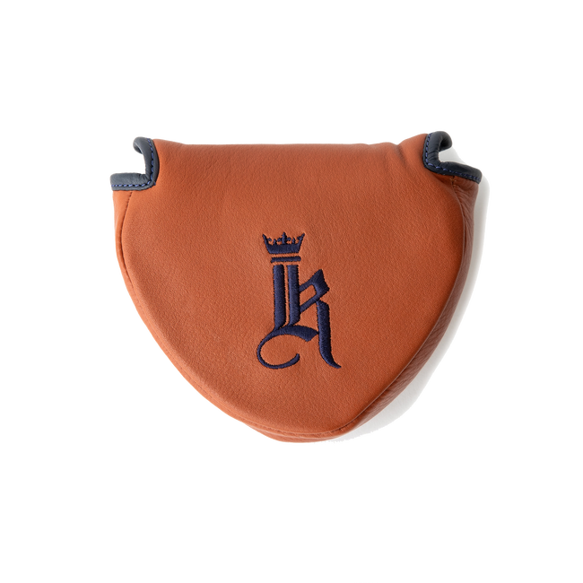 Mallet Putter Cover, Tan / Navy