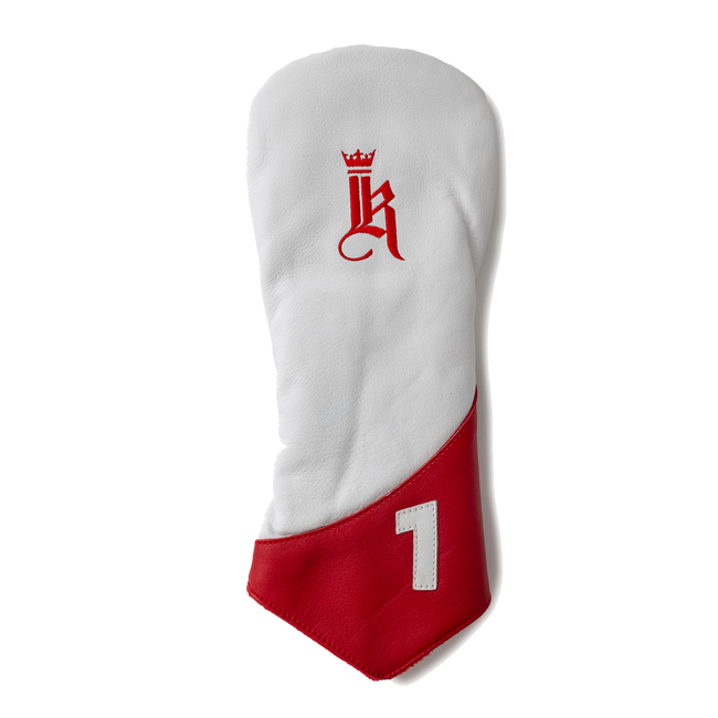 Curve Head Cover, White / Red