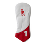Curve Head Cover, White / Red