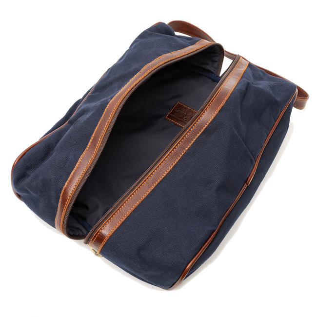 Waxed Canvas Shoe Bag, Navy