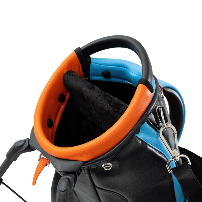 Monaco Stand Bag, Black / Orange / Sky Blue
