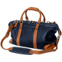 Highlander Leather Duffel, Navy / Tan