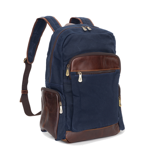 Navy Wax Canvas Convertible Backpack 2.0