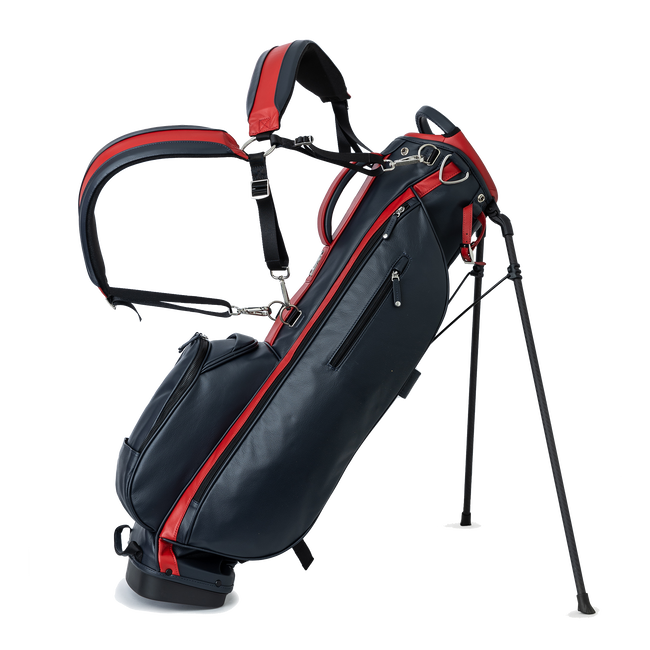 The Links Stand Bag, Navy / Red