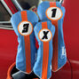 Racer Head Cover, Sky Blue / Orange/ White