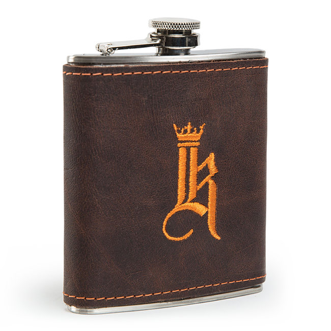 Leather Wrapped Stainless Steel Flask