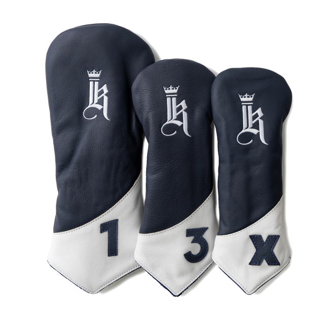 Curve Head Cover, Navy / White