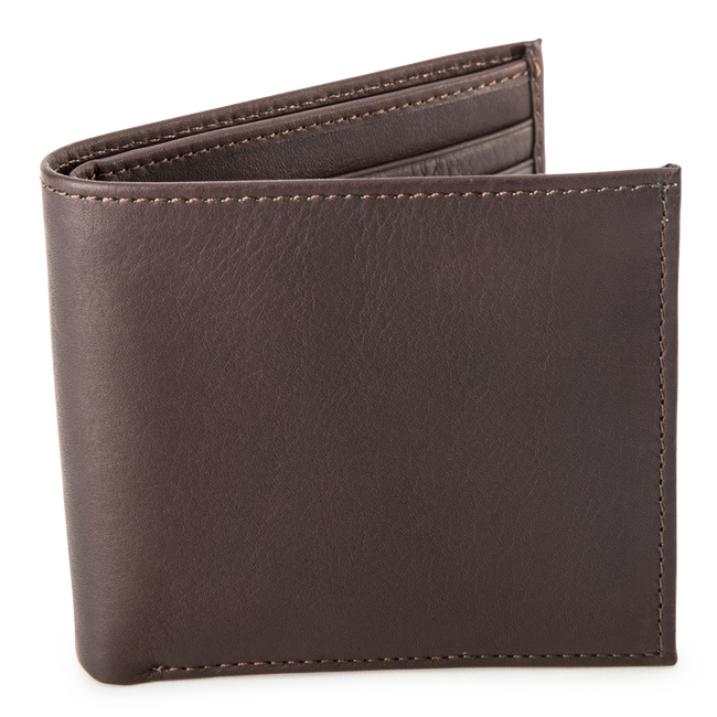 Leather Wallet, Caf&eacute;