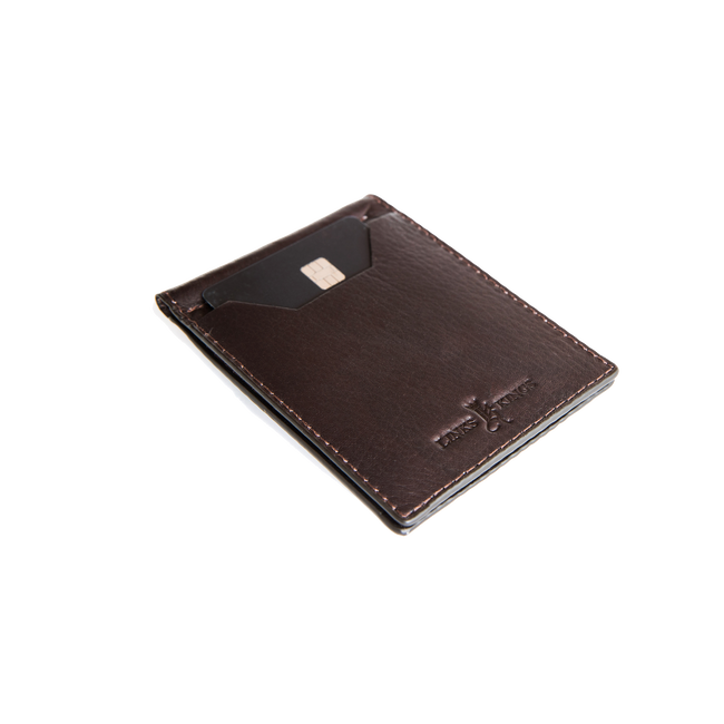 Leather Money Clip, Caf&eacute;
