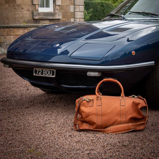 Highlander Leather Duffel, Black
