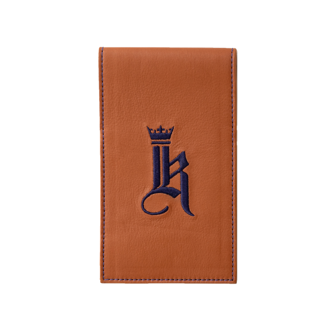 Yardage Book Holder, Tan / Navy