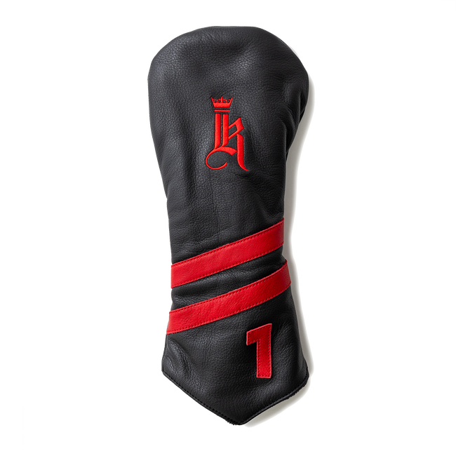 2-Stripe Head Cover, Black / Red