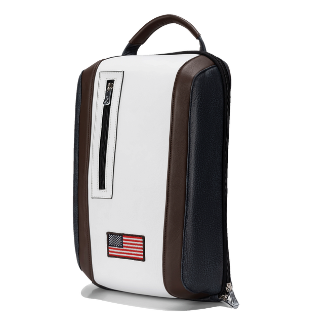 USA Special Edition Shoe Bag, Denim / White / Caf&eacute;
