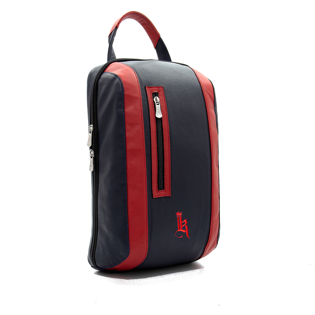 Links Shoe Bag, Navy / Red