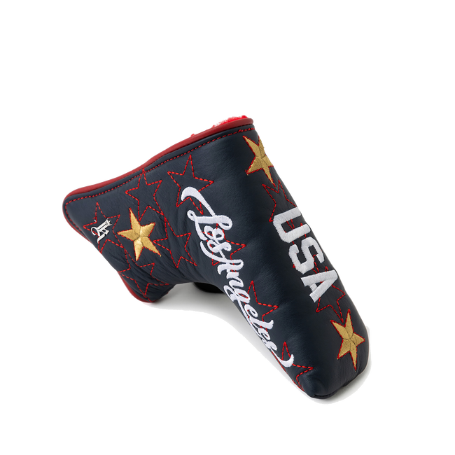 Limited Edition LA USA Putter Head Cover, Red / White / Blue