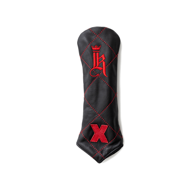 Diamond Head Cover, Black / Red Stitch