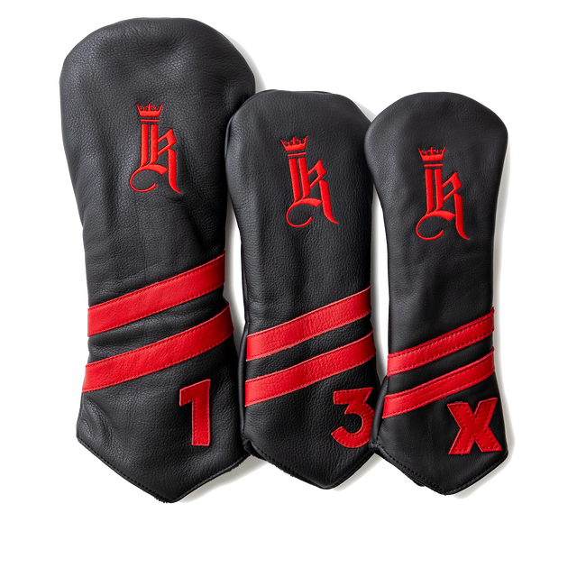2-Stripe Head Cover, Black / Red