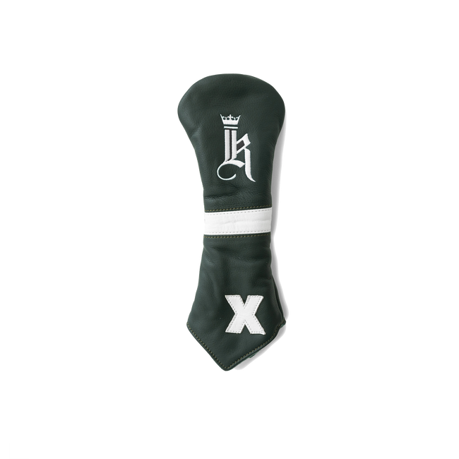 Tilted Headcover, Green / White