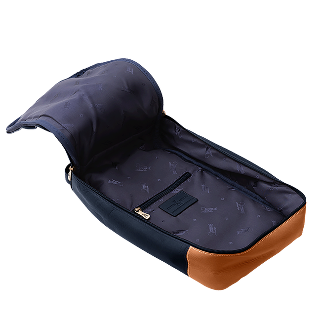 Heritage Shoe Bag, Navy / Tan