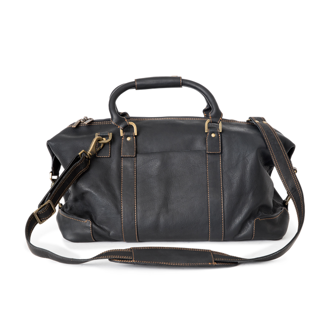 Highlander Leather Duffel, Black