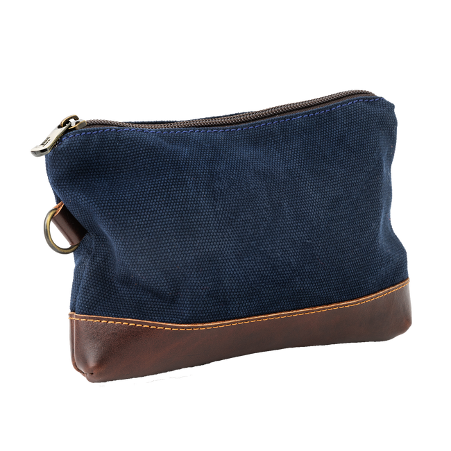 Waxed Canvas Pouch, Navy