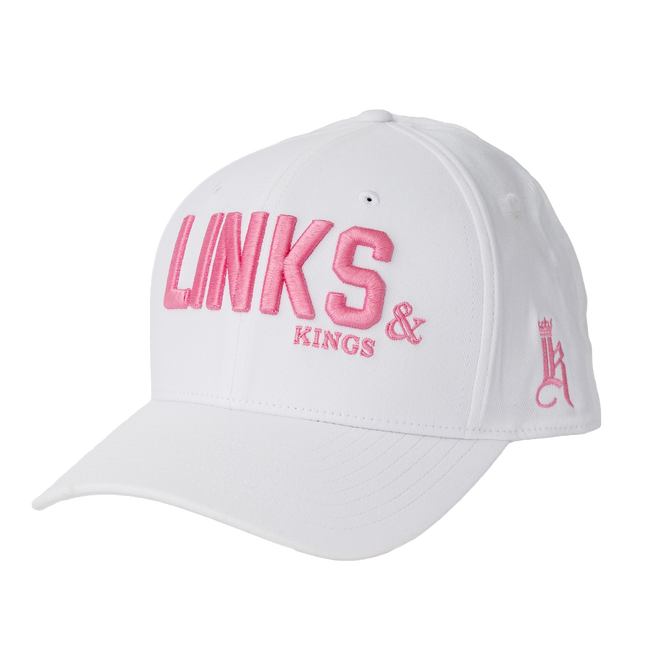 Links &amp; Kings Hat, White / Pink