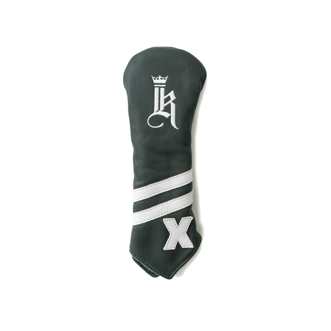 2-Stripe Head Cover, Green / White